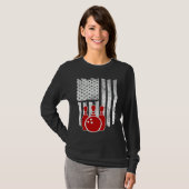 Patriotic Bowling Player Bowler T-Shirt (Vorne ganz)
