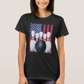 Patriotic Bowling Uniform Bowling Coach T-Shirt (Vorderseite)