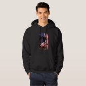 Patriotic Boxer American Flag Usa Dog Hoodie (Vorne ganz)