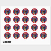 Patriotic Boxer Dog Stickers (Blatt)