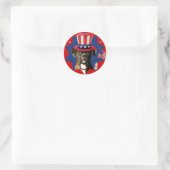 Patriotic Boxer Dog Stickers (Tasche)