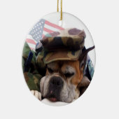 Patriotic Boxer Hundeschmuck Keramikornament (Rechts)