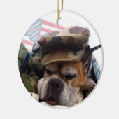 Patriotic Boxer Hundeschmuck Keramikornament (Links)