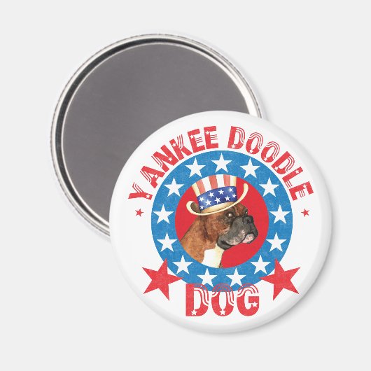 Patriotic Boxer Magnet (Vorderseite/Rückseite)