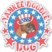 Patriotic Boxer Vinyl Sticker (Vorderseite)