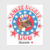 Patriotic Boxer Vinyl Sticker (Blatt)