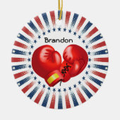 Patriotic Boxing Design Ornament (Vorne)