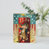 Patriotic Boy Postcard Postkarte (Stehend Vorderseite)