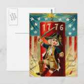 Patriotic Boy Postcard Postkarte (Vorne/Hinten)