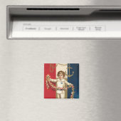 Patriotic Boy Square Magnet (In Situ (Geschirrspüler))
