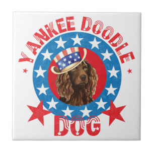 Patriotic Boykin Spaniel Fliese