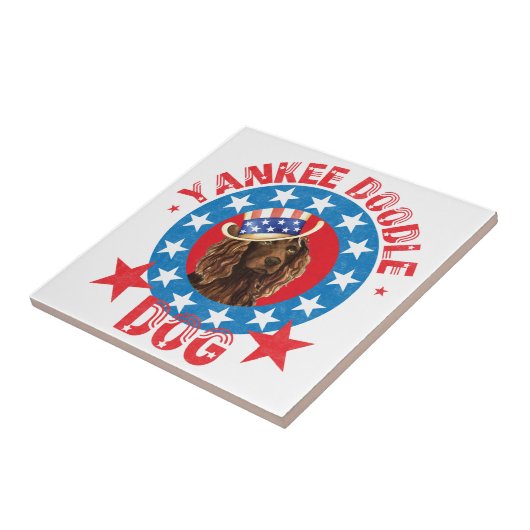 Patriotic Boykin Spaniel Fliese (Seite)