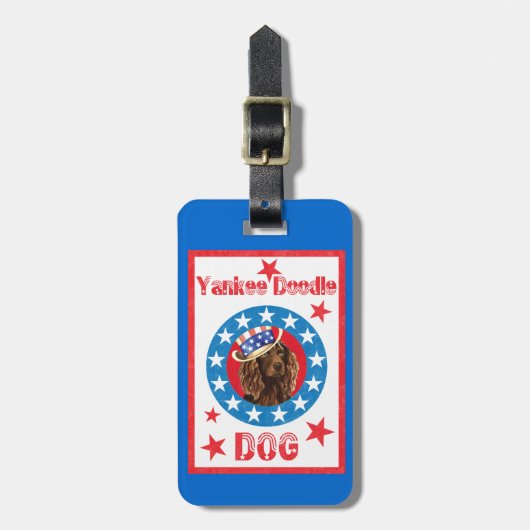 Patriotic Boykin Spaniel Gepäckanhänger (Vorderseite vertikal)