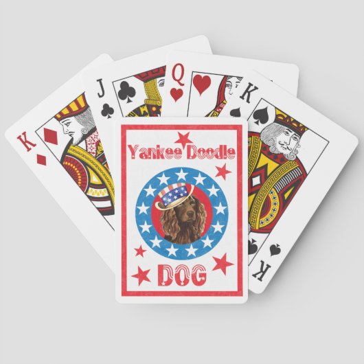 Patriotic Boykin Spaniel Spielkarten (Rückseite)