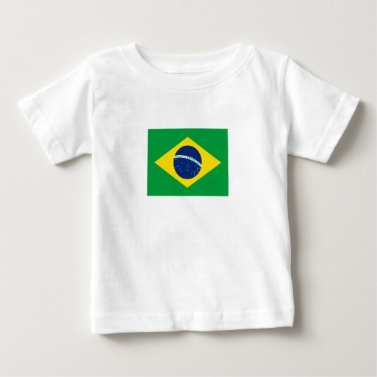 Patriotic Brazil Flag Baby T - Shirt (Vorderseite)