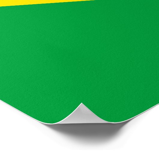 Patriotic Brazil Flag Poster (Ecke)