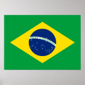 Patriotic Brazil Flag Poster (Vorne)