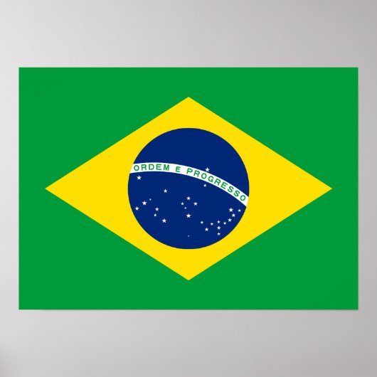 Patriotic Brazil Flag Poster (Vorne)