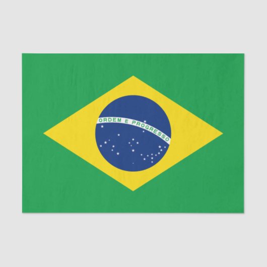 Patriotic Brazil Flag Tissue Paper Seidenpapier (Vorderseite)