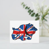 Patriotic British Bulldog Britsh flagge Postkarte (Stehend Vorderseite)