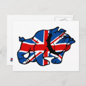 Patriotic British Bulldog Britsh flagge Postkarte (Vorne/Hinten)