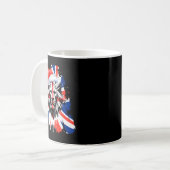 Patriotic British Christmas Uk English Flag Premiu Kaffeetasse (Vorderseite Links)