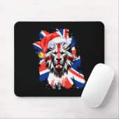Patriotic British Christmas Uk English Flag Premiu Mousepad (Mit Mouse)