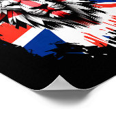 Patriotic British Christmas Uk English Flag Premiu Poster (Ecke)