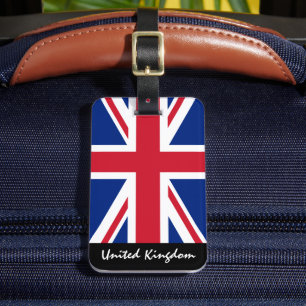 Patriotic British Flag Luggage Tag, Vereinigtes Kö Gepäckanhänger