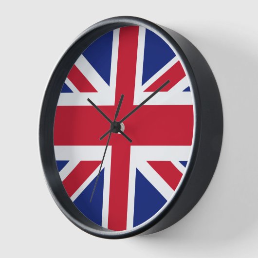 Patriotic British Union Jack Flag Clock Uhr (Winkel)