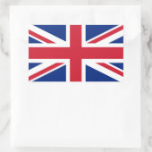 Patriotic British Union Jack Flag Rechteckiger Aufkleber (Tasche)