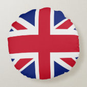 Patriotic British Union Jack Flag Round Cushion Rundes Kissen (Rückseite)