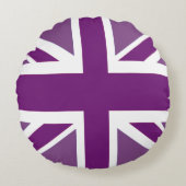 Patriotic British Union Jack Flag Round Cushion Rundes Kissen (Vorderseite)
