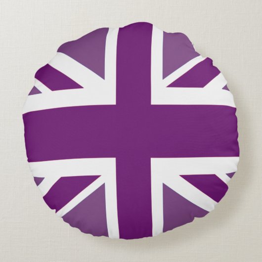 Patriotic British Union Jack Flag Round Cushion Rundes Kissen (Rückseite)