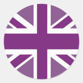 Patriotic British Union Jack Flag Runder Aufkleber (Vorderseite)