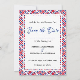 Patriotic British UNION JACK Wedding Save The Date