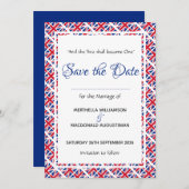 Patriotic British UNION JACK Wedding Save The Date (Vorne/Hinten)