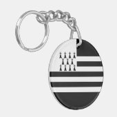 Patriotic Brittany Flag Schlüsselanhänger (Vorderseite links)