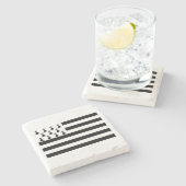 Patriotic Brittany Flag Stone Untersetzer (Seitenansicht)