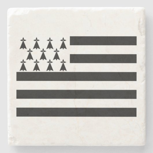 Patriotic Brittany Flag Stone Untersetzer (Vorderseite)