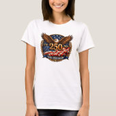Patriotic Bronze 250th Anniversary Emblem T-Shirt (Vorderseite)
