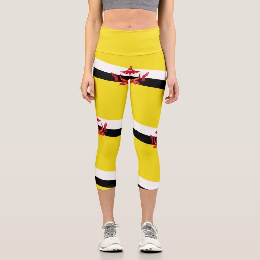 Patriotic Brunei Flag Capri Leggings (Vorderseite)