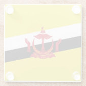 Patriotic Brunei Flag Glass Untersetzer (Rückseite)