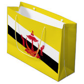 Patriotic Brunei Flag Große Geschenktüte (Vorderseite Schrägansicht)