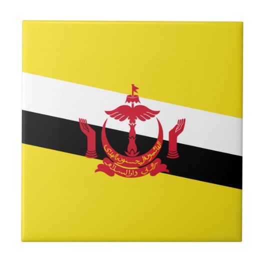 Patriotic Brunei Flag Keramik Tile Fliese (Vorderseite)