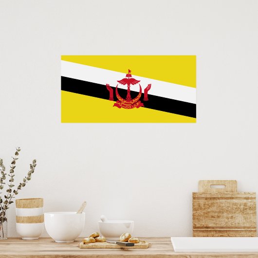 Patriotic Brunei Flag Poster (Küche)