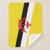 Patriotic Brunei Flag Sherpa Blanket Sherpadecke (Vorderseite)