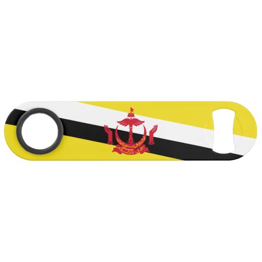 Patriotic Brunei Flag Speed Flaschenöffner (Rückseite Horizontal)