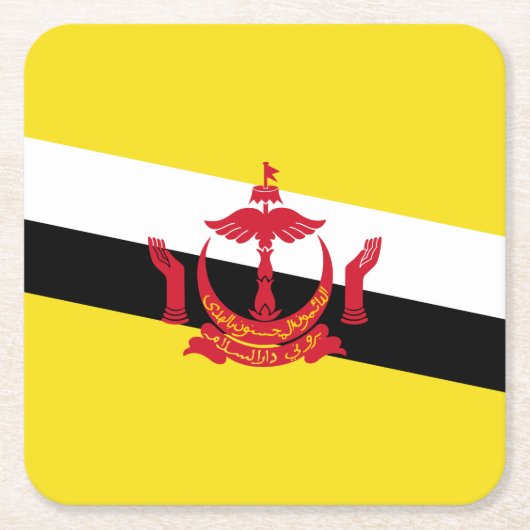 Patriotic Brunei Flag Square Paper Untersetzer (Vorderseite)