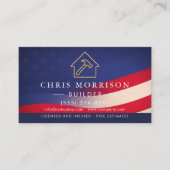 Patriotic Builder Modern Construction  Visitenkarte (Vorderseite)